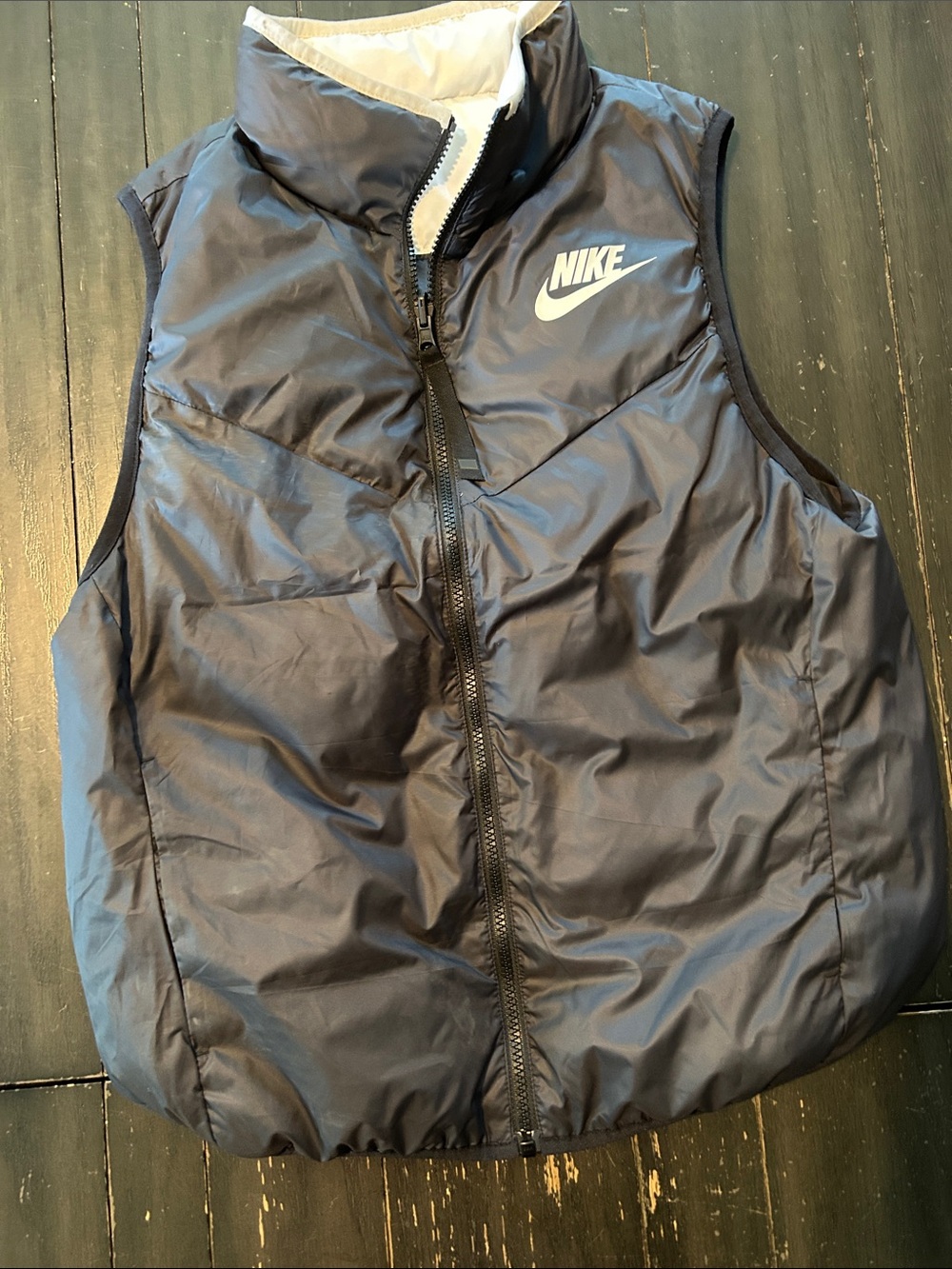 Nike Reversible Puffer Vest with White Swoosh